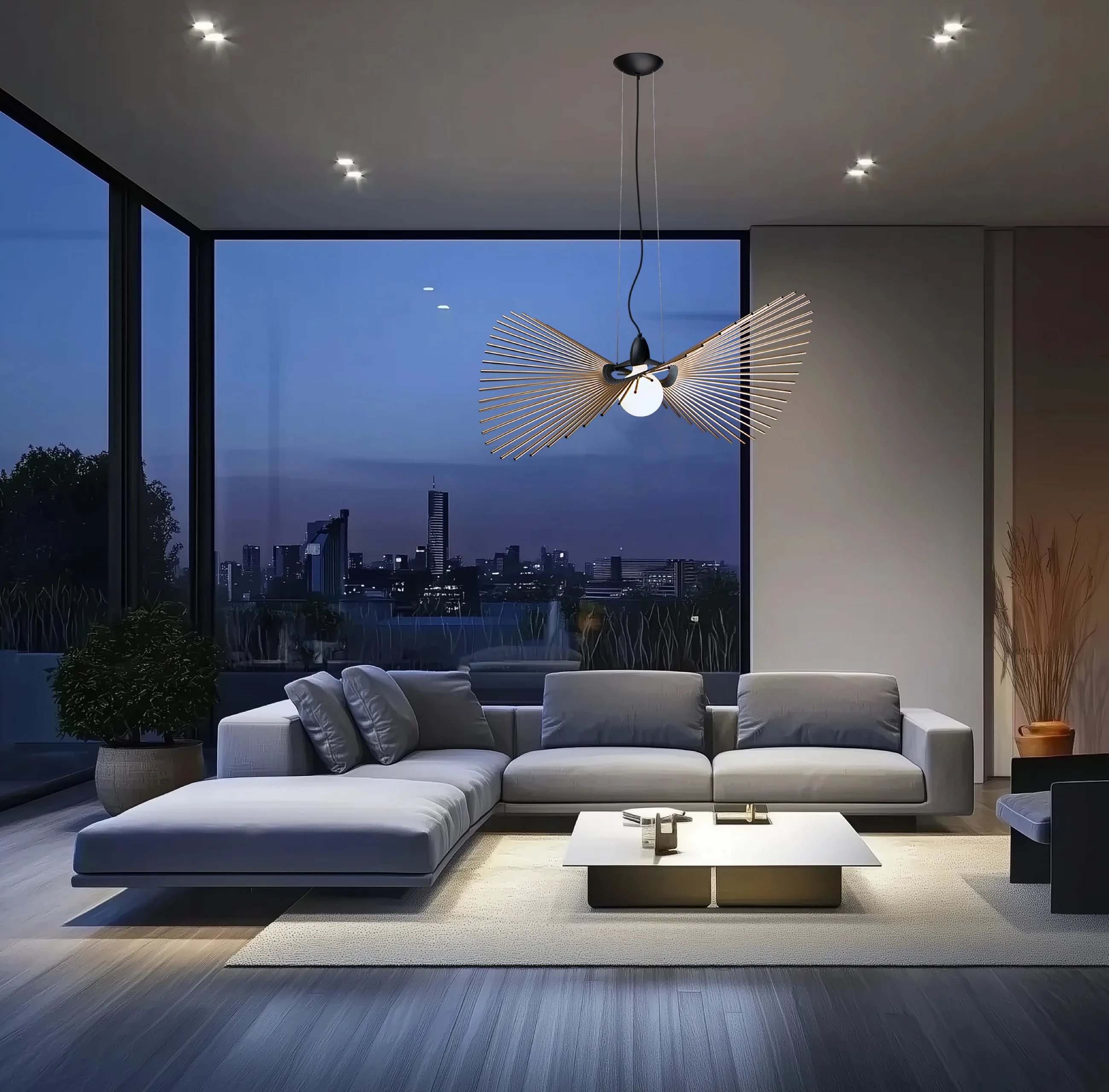 Pendelleuchte Model 8 im Interieur, Foto 1