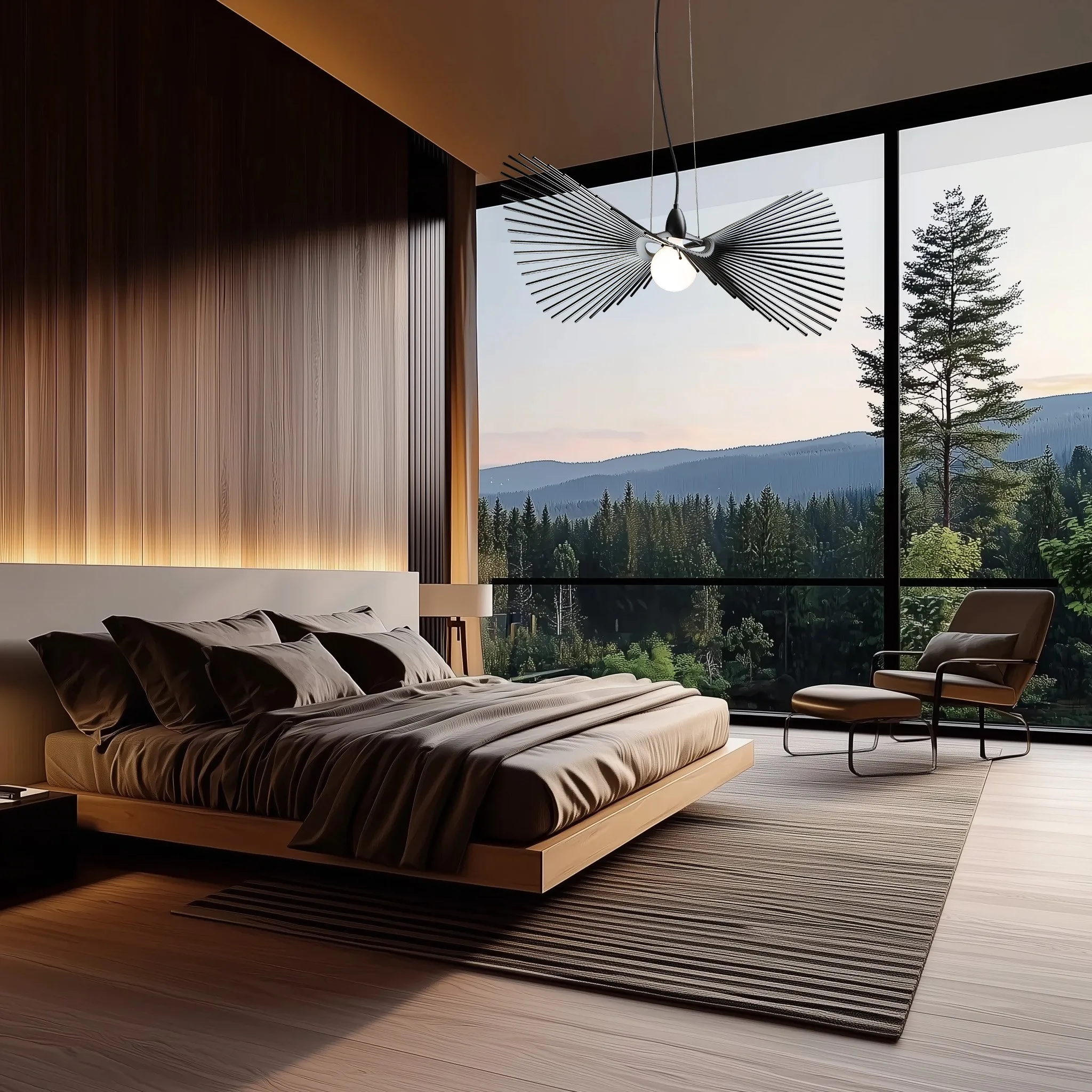 Pendelleuchte Model 8 im Interieur, Foto 3